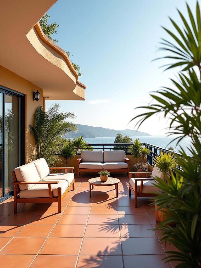 Terraza de apartamento turístico en Costa del Sol